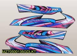 Sticker Cd 70 and Cg 125  2024 Model Blue Color 0