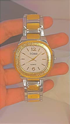 MAN WATCH. gold colour watch . luxury watch,TOMI WATCH, girls watch