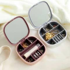 Portable Mirror Jewelery Storage Box