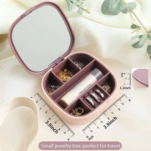 Portable Mirror Jewelery Storage Box 6