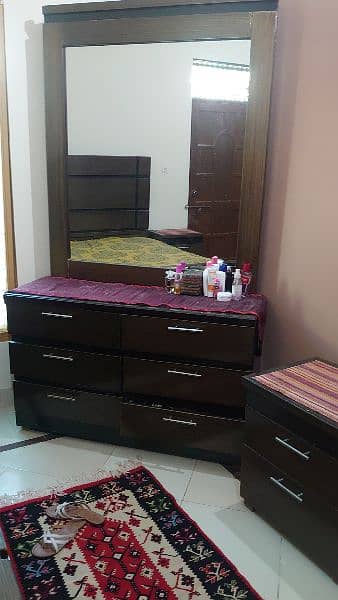 NEW BED WITH MATRISS and DRESSING AND SIDE TABLES 1