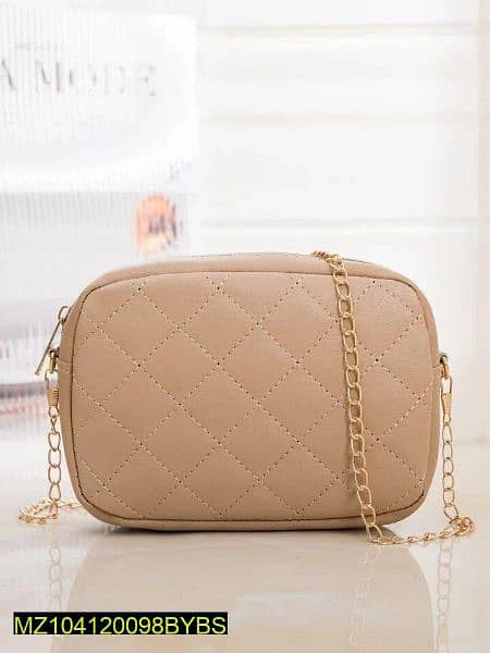 woman's PU leather Quilted shoulder bag 1