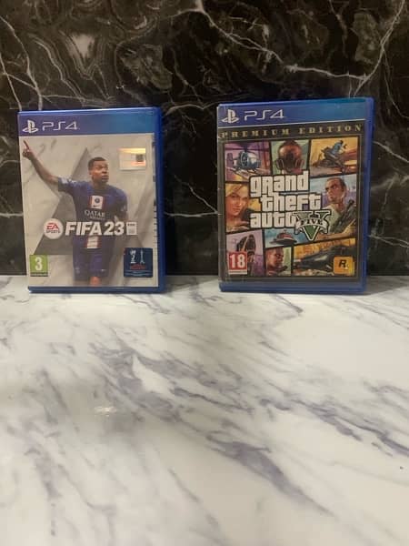 PS4 GAMES GTA V AND FIFA 23 FOR SALE 1