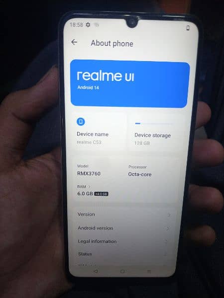 realme c53 6/128 complete box 1