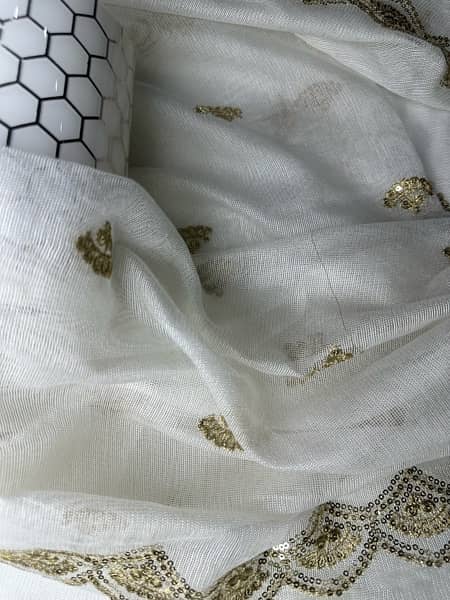 net embroidered dyeable Duppata 7