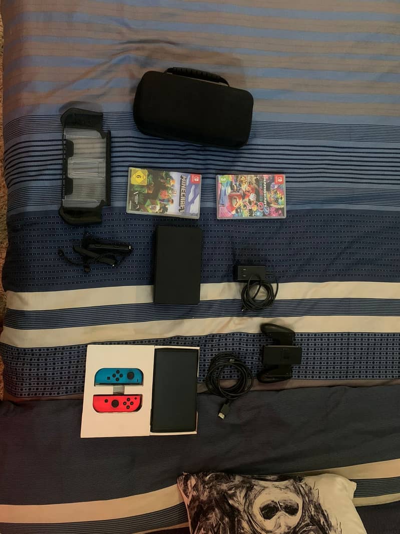 Nintendo Switch with games and all accessories 9