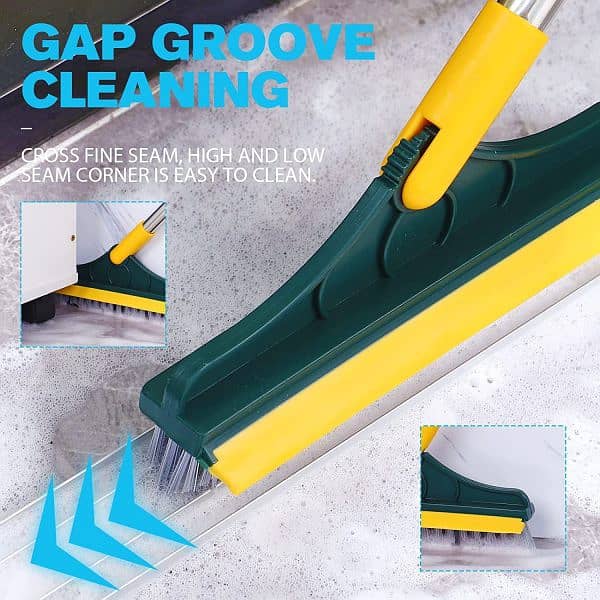 2 In 1 Floor Stainless Steel Cleaning Brush Bathroom 3