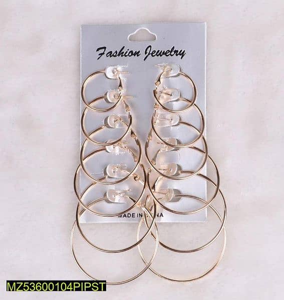 Plain gold hoops,pack of 6 0