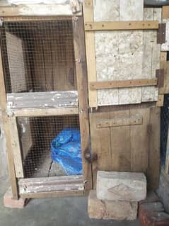 two portion wooden cage for sale