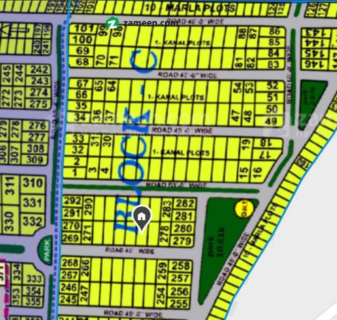 1 Kanal Plot For Sale AT Eden City C-Block. 2