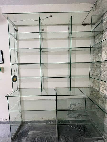 Glass Racking, Shop Racking Counters, shelves for sale. 0