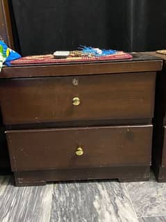 bed with side tables