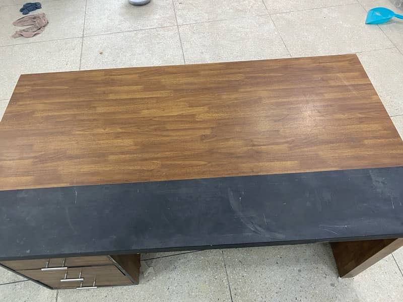 Solid Wood Used Table in Office 2