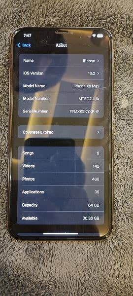 iphone xs max 64gb non PTA 4