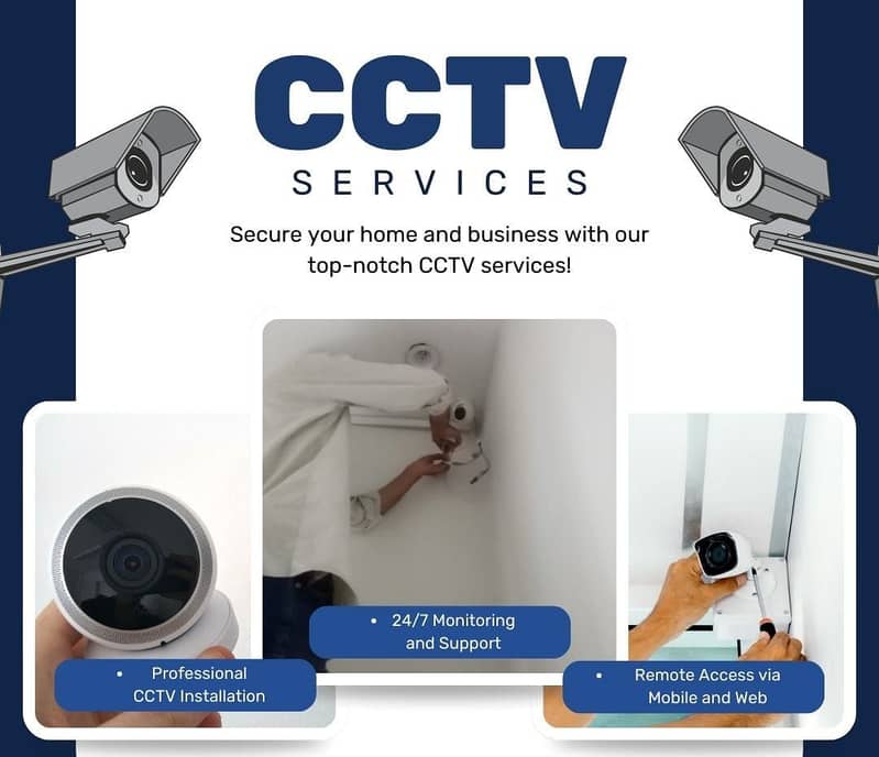 CCTV camera Install new set-up. Repair old set-up 1