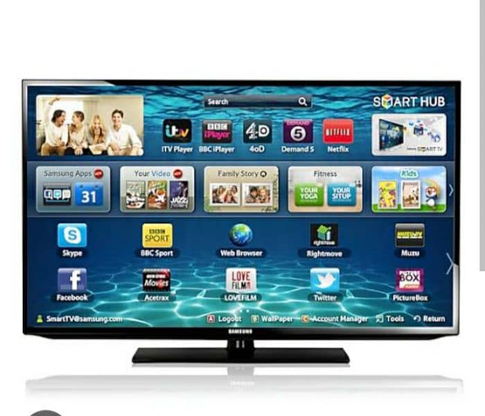 SAMSUNG ANDROID LED 40 INCH ORIGNAL A ONE CONDITION ALL OK HA WITH BOX 2