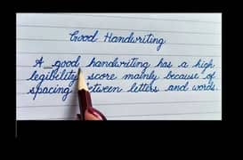 Handwriting assignment work