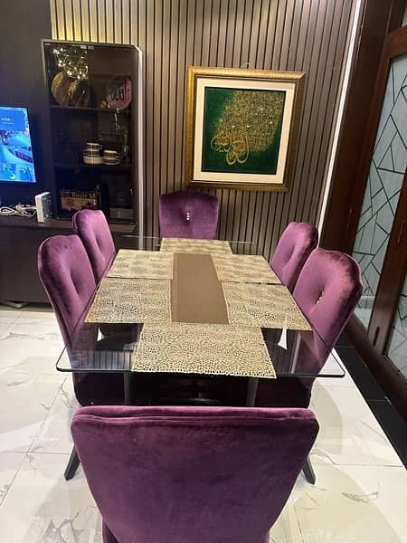 Dinning table with 6 chairs (importe from Dubai ) for sale 1