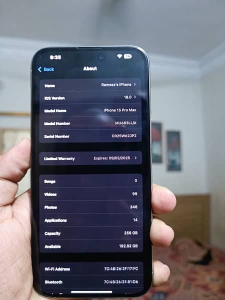 IPHONE 15 PRO MAX 256GB JV 6