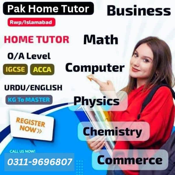 Home Tutor,Online Tutor,Home Tution,O/A level,Kg,Montess,IGCSE,English 0