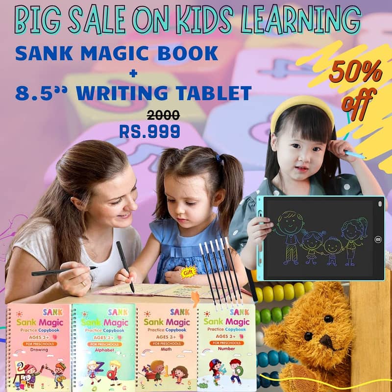 Writing Tablet & Sank Book Offer more Games or kids accesories Availab 0