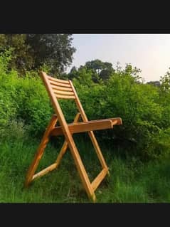 Foldable Wooden Beach Chair for ( Garden, Office, Living Room, ]