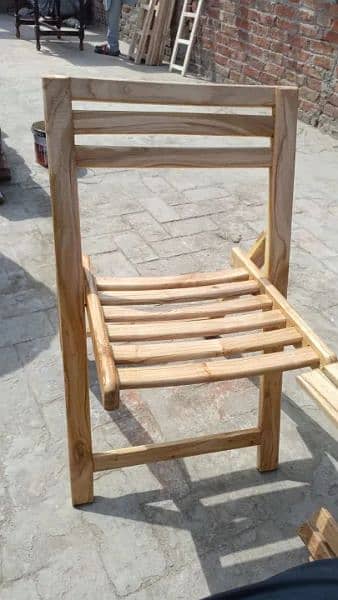 Foldable Wooden Beach Chair for ( Garden, Office, Living Room, ] 4