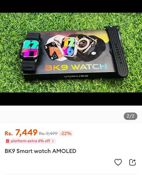 Bk9 Smart Watch with Amolad display Condition 10/10 8