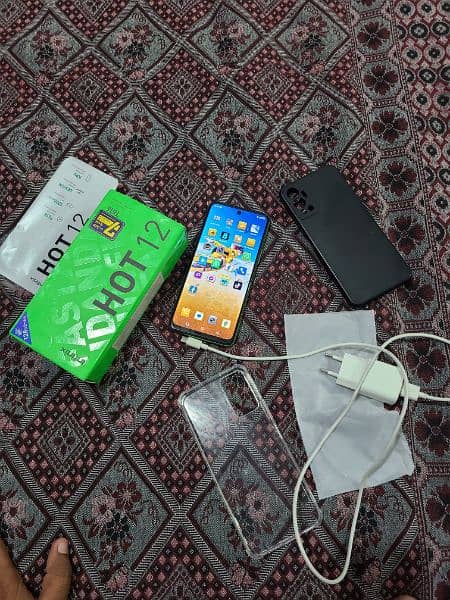 INFINIX HOT 12 ,4+3 128GB Full BOX  not open Exchange Any Mobile 0