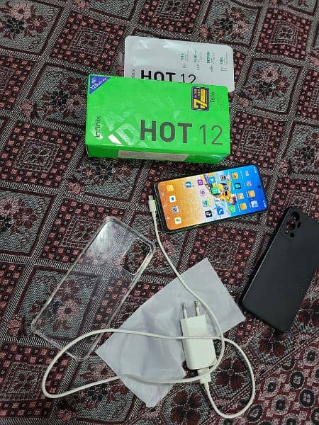 INFINIX HOT 12 ,4+3 128GB Full BOX  not open Exchange Any Mobile 1