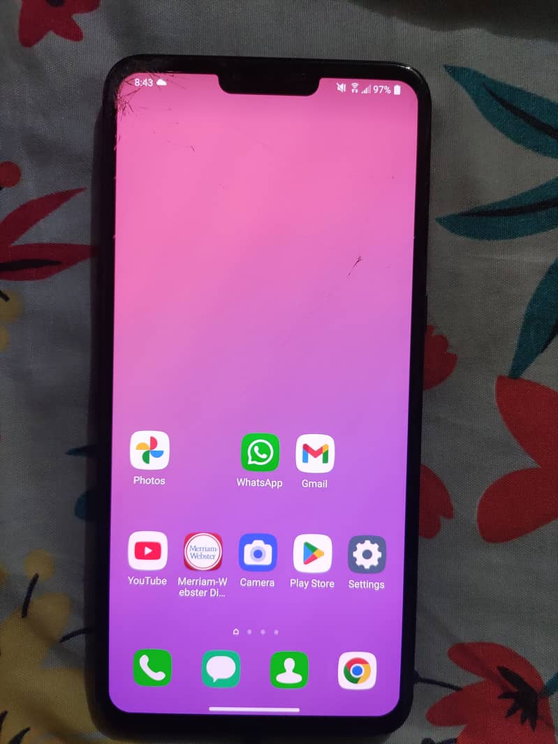 Lg v50 front glass damaged. lcd fresh no dot no shade 1