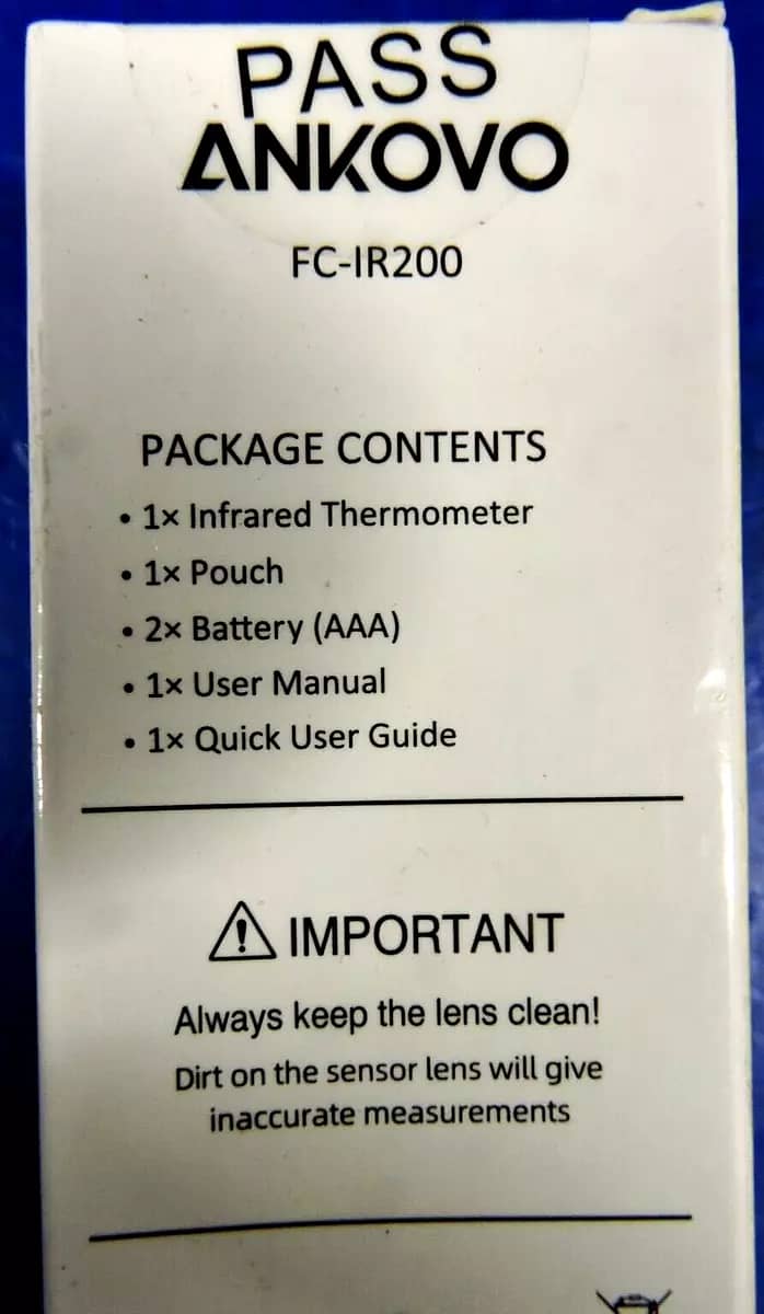 ankovo non-contact infrared thermometer 2