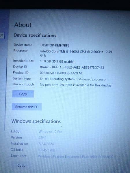 Dell latitude E7250 core i7 256 SSD 6