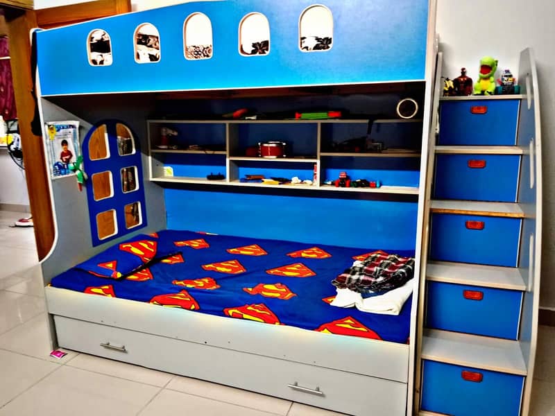 bunk bed (3 beds ) | wooden bed | bunk bed For sale 3