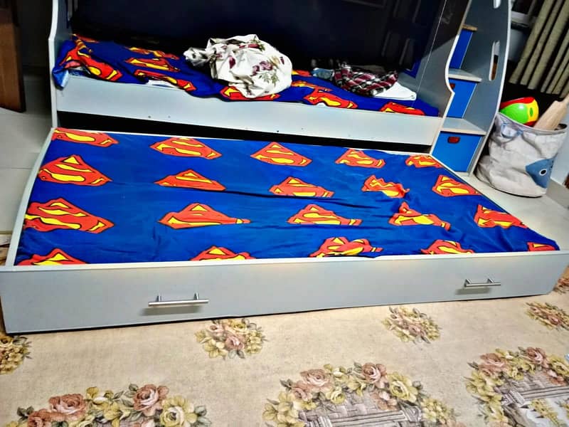 bunk bed (3 beds ) | wooden bed | bunk bed For sale 5