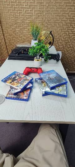 PS4 Pro with 2 Controlle & 6 Orignal Games For Sale