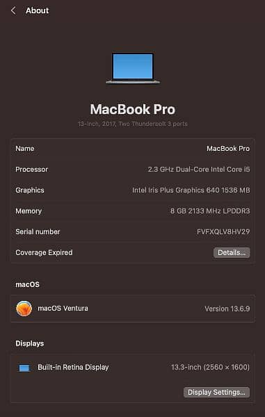 MacBook Pro 2107 7