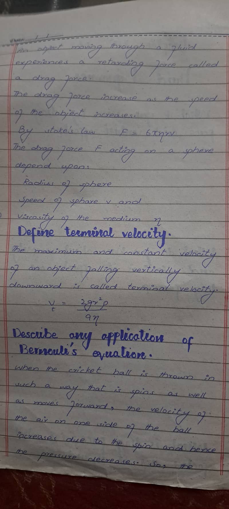 Handwritten assignment work 8