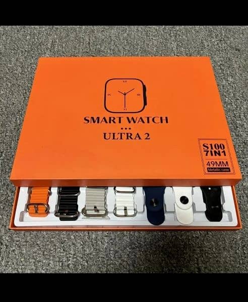 Smart Watch Ultra 3 , 2nd Generation,With 7 Strap And Box,Imported 4