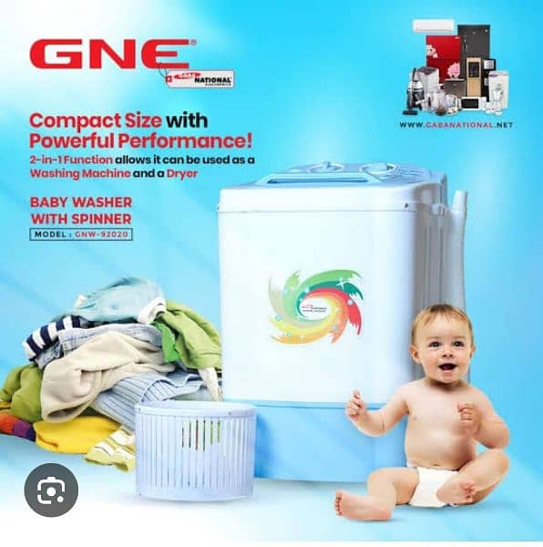 GNE BABY WASHER WITH DRYER BRAND NEW 1