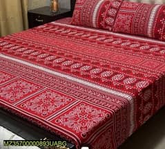 crystal cotton printed double bed sheet