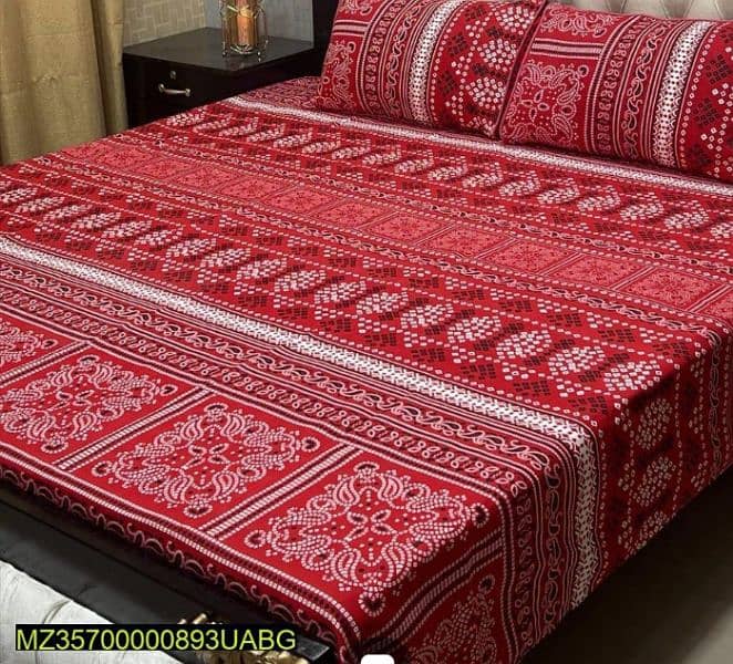 crystal cotton printed double bed sheet 0