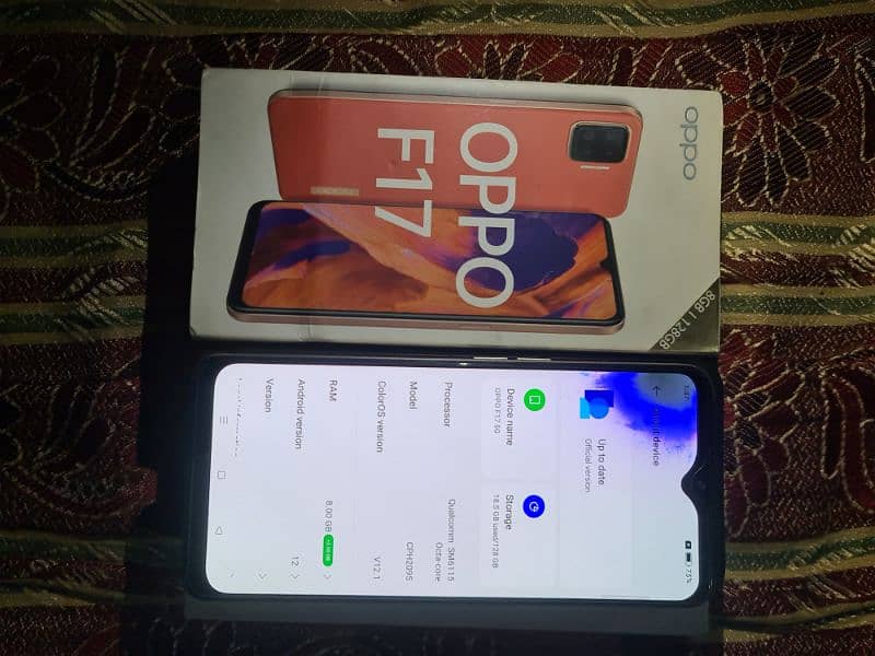 Oppo F17 5G 8+5/128GB disply finger Duble sim PTA with Box 7