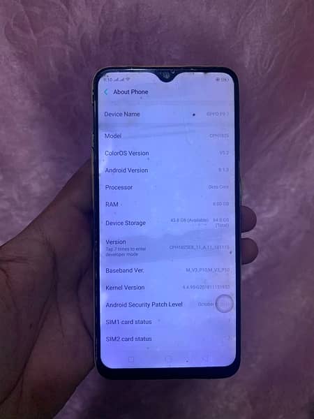 oppo f9 6/64 pta approved only phone read add need cash 3