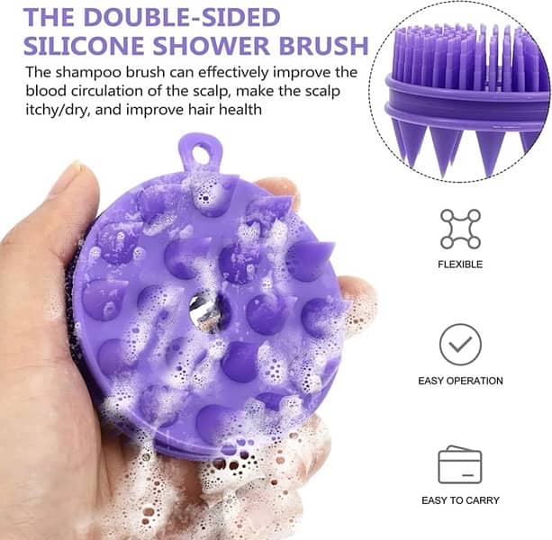 Silicone 2 in one shampoo brush 3