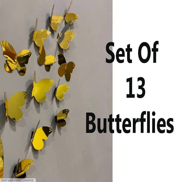 3D butterfly Design wall stickers  13 and  14 with mama butterfly 3