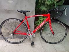 Branded specialized road bicycle.