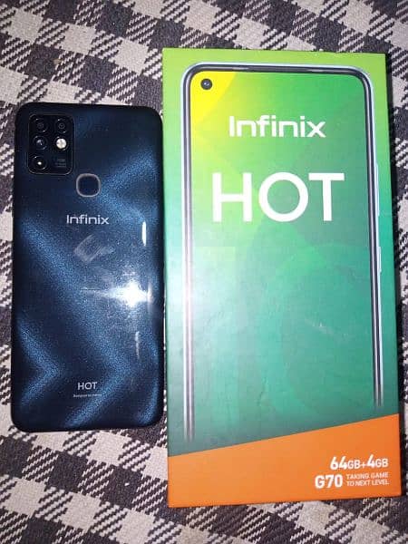 Infinix hot 10 G70 processer 4/64 1