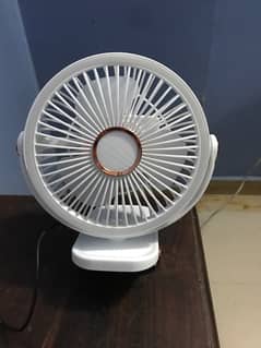 table and hanging fan