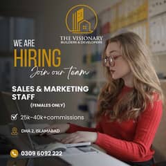 We Are Hiring Female Sales Executive